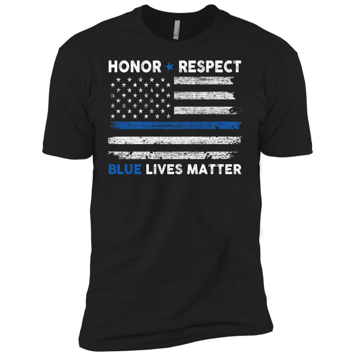Honor and Respect Blue lives matter T-Shirt & Hoodie | Teecentury.com