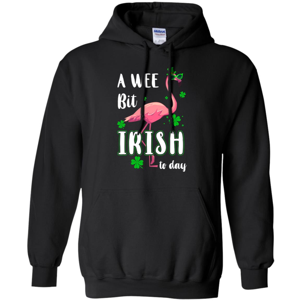 A Wee Bit Irish Today Green Flamingo St Patrick's Day T-Shirt & Hoodie | Teecentury.com