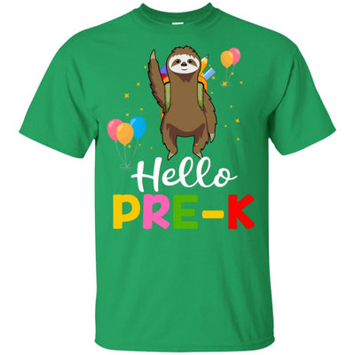 Funny Hello Pre-K Gift Back To School Sloth Gift Youth Youth Shirt | Teecentury.com