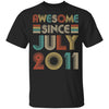 Awesome Since July 2011 Vintage 11th Birthday Gifts Youth Youth Shirt | Teecentury.com