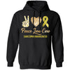 Peace Love Cure Sarcoma Awareness T-Shirt & Hoodie | Teecentury.com