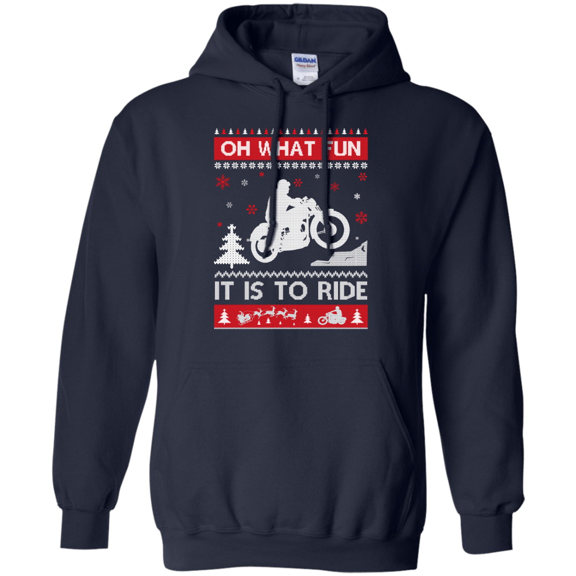 Motorcycle Sweater Christmas Oh What Fun It Is To Ride T-Shirt & Hoodie | Teecentury.com
