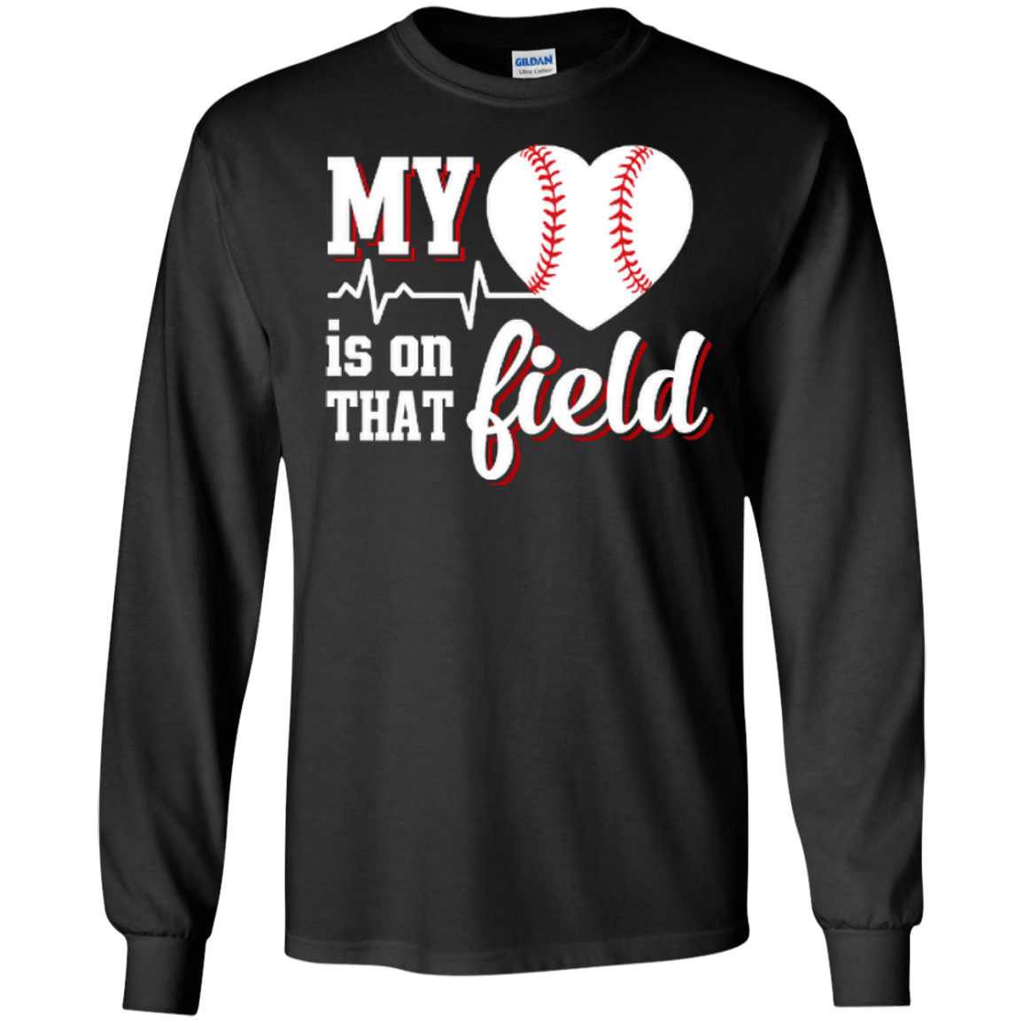 My Heart Is On That Field Baseball T-Shirt & Hoodie | Teecentury.com
