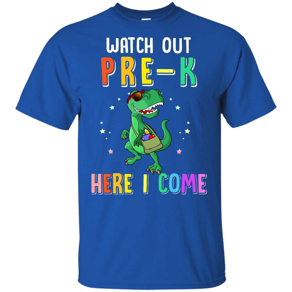 Pre-K Here I Come Dinosaur Back To School Youth Youth Shirt | Teecentury.com