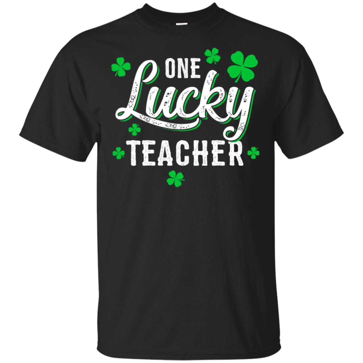 One Lucky Teacher Irish Shamrocks Funny St Patrick Day T-Shirt & Hoodie | Teecentury.com