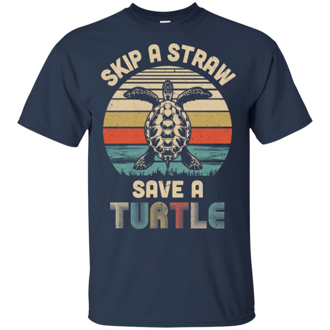 Retro Vintage Skip A Straw Save A Turtle Save Turtles T-Shirt & Hoodie | Teecentury.com