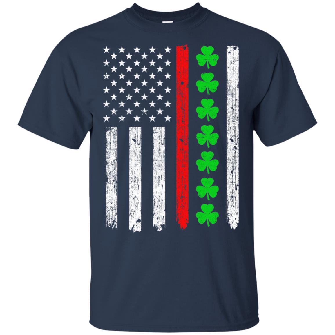 Thin Red Line Shamrock Irish St Patricks Day Fireman T-Shirt & Hoodie | Teecentury.com