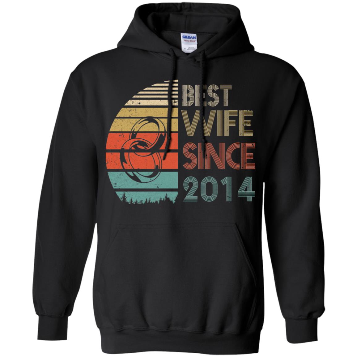 8th Wedding Anniversary Gifts Best Wife Since 2014 T-Shirt & Hoodie | Teecentury.com