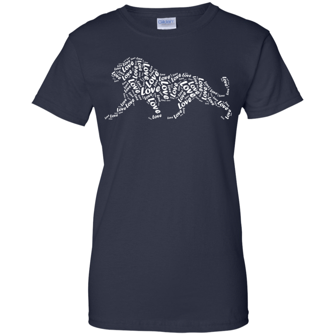 I Love Lion T-Shirt Word Graphic Tee T-Shirt & Hoodie | Teecentury.com