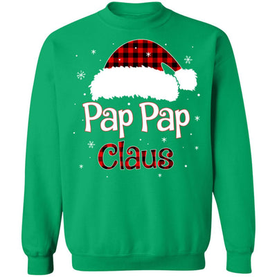 Santa Pap Pap Claus Red Plaid Family Pajamas Christmas Gift T-Shirt & Sweatshirt | Teecentury.com