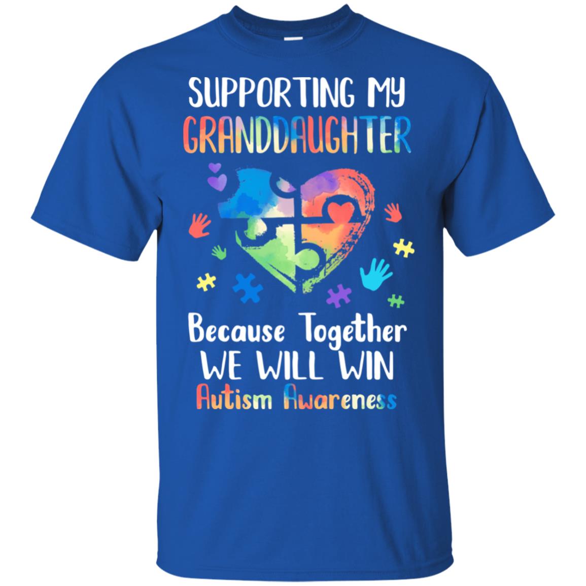 Supporting My Granddaughter Puzzle Autism Awareness Month T-Shirt & Hoodie | Teecentury.com
