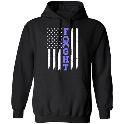 Stomach Cancer Awareness American Flag Distressed T-Shirt & Hoodie | Teecentury.com