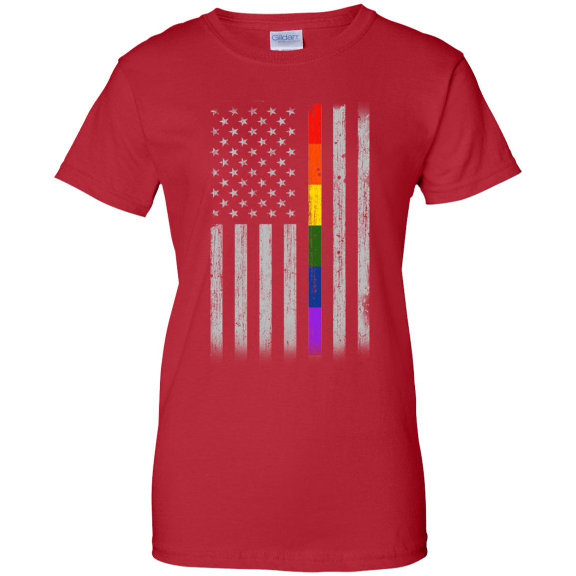 Rainbow Lesbian Gay Pride LGBT America Flag T-Shirt & Hoodie | Teecentury.com