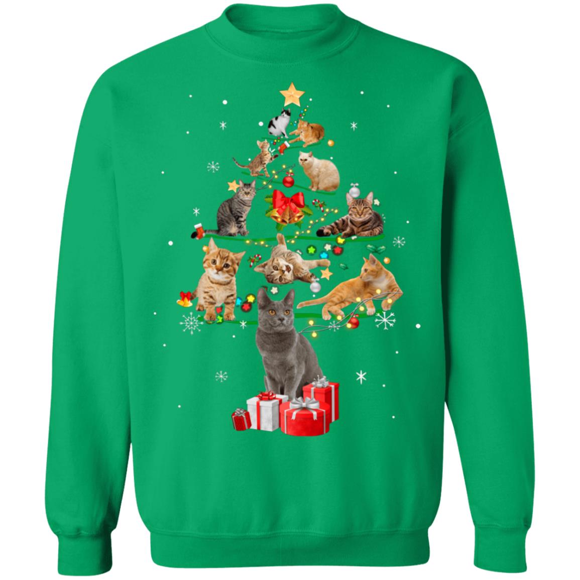 Funny Cats Christmas Tree Ornament Decor Gift T-Shirt & Sweatshirt | Teecentury.com