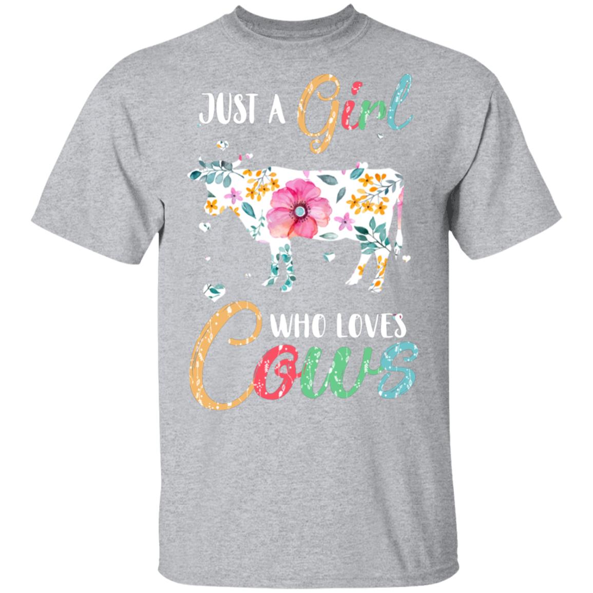 Just A Girl Who Loves Cows Cute Cow Lover T-Shirt & Hoodie | Teecentury.com