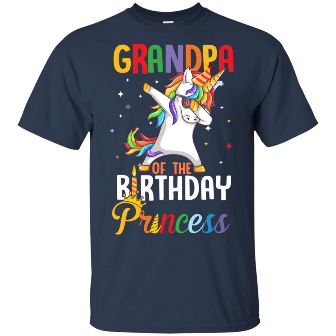 Grandpa Of The Birthday Girl Dabbing Unicorn Party T-Shirt & Hoodie | Teecentury.com