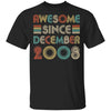 Awesome Since December 2008 Vintage 14th Birthday Gifts Youth Youth Shirt | Teecentury.com