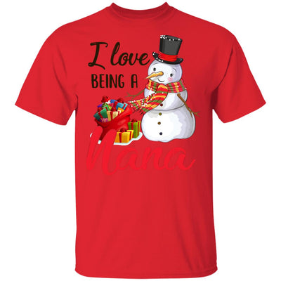 I Love Being A Nana Snowman Gift For Christmas Day T-Shirt & Sweatshirt | Teecentury.com