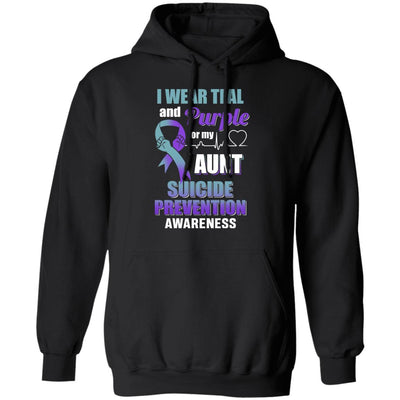 I Wear Teal And Purple For My Aunt Suicide Prevention T-Shirt & Hoodie | Teecentury.com