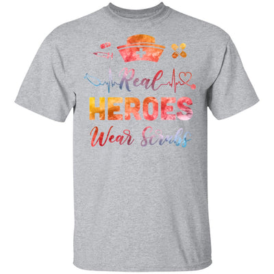 Nurse Nursing Strong Real Heroes Wear Scrubs Women Gifts T-Shirt & Tank Top | Teecentury.com