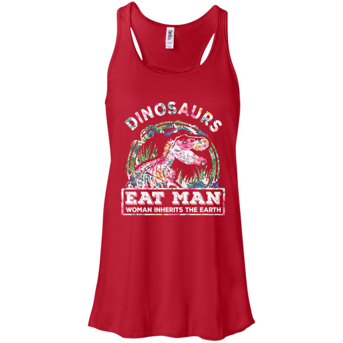 Funny Dinosaurs Eat Man Woman Inherits The Earth T-Shirt & Tank Top | Teecentury.com