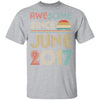 Awesome Since June 2017 Vintage 5th Birthday Gifts Youth Youth Shirt | Teecentury.com