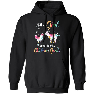 Just A Girl Who Loves Chickens And Goats Funny Cute Lover T-Shirt & Hoodie | Teecentury.com