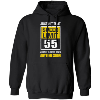 Happy 55th Birthday Gift With Speed Limit Sign 55 T-Shirt & Hoodie | Teecentury.com