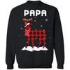 Papa Deer Red Plaid Christmas Family Matching Pajamas T-Shirt & Sweatshirt | Teecentury.com