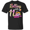 11 Years Old Birthday Girls Roller Skates 80's 11th Birthday Youth Youth Shirt | Teecentury.com