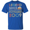 Legend Since November 2009 Vintage 13th Birthday Gifts Youth Youth Shirt | Teecentury.com