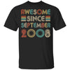 Awesome Since September 2008 Vintage 14th Birthday Gifts Youth Youth Shirt | Teecentury.com