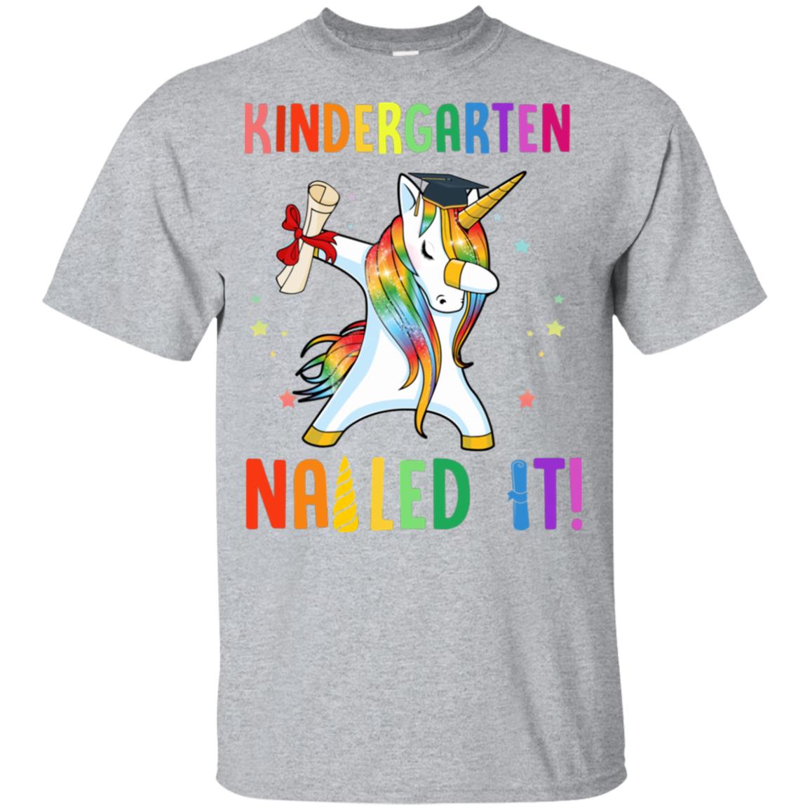 Dabbing Kindergarten Unicorn Nailed It Graduation Class Of 2022 Youth Youth Shirt | Teecentury.com