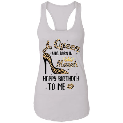 Born In March Girl Leopard High Heels Birthday Women Gift T-Shirt & Tank Top | Teecentury.com