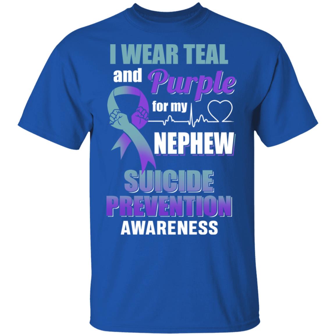 I Wear Teal And Purple For My Nephew Suicide Prevention T-Shirt & Hoodie | Teecentury.com