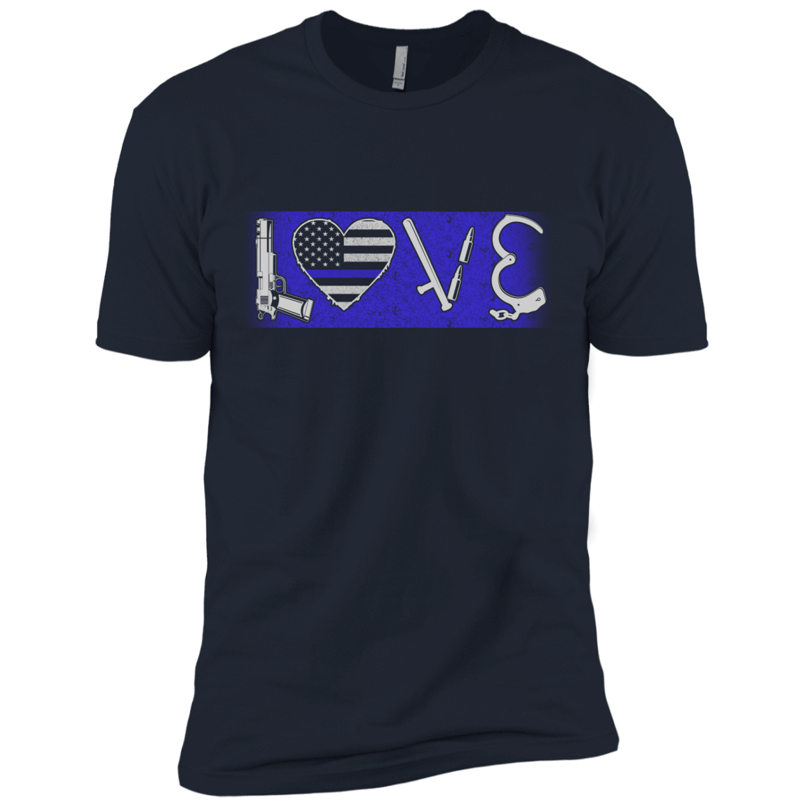 LOVE Thin Blue Line Police Officer T-Shirt & Hoodie | Teecentury.com