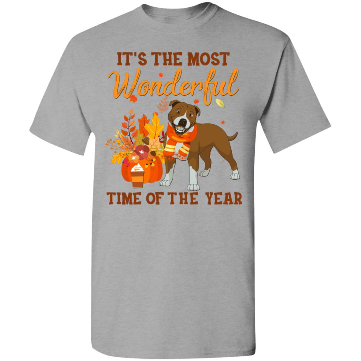 Pit Bull Autumn It's The Most Wonderful Time Of The Year T-Shirt & Hoodie | Teecentury.com