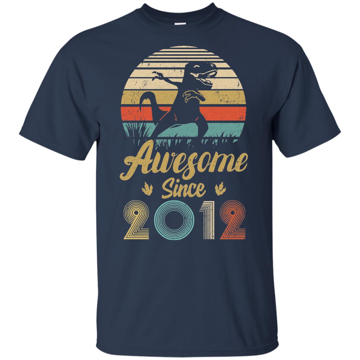 Awesome Since 2012 10th Years Old Dinosaur Birthday Gift Youth Youth Shirt | Teecentury.com
