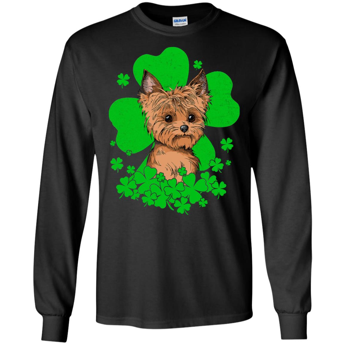 Yorkie St. Patrick's Day Clovers T-Shirt & Hoodie | Teecentury.com