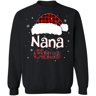 Santa Nana Claus Red Plaid Family Pajamas Christmas Gift T-Shirt & Sweatshirt | Teecentury.com