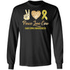 Peace Love Cure Sarcoma Awareness T-Shirt & Hoodie | Teecentury.com