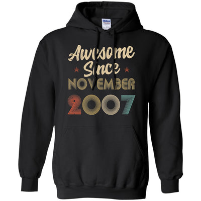 Awesome Since November 2007 Vintage 15th Birthday Gifts T-Shirt & Hoodie | Teecentury.com