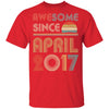 Awesome Since April 2017 Vintage 5th Birthday Gifts Youth Youth Shirt | Teecentury.com