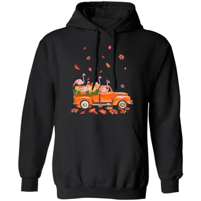Happy Halloween Flamingo Fall Autumn Pumpkin Truck T-Shirt & Hoodie | Teecentury.com