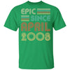 Epic Since April 2008 Vintage 14th Birthday Gifts Youth Youth Shirt | Teecentury.com