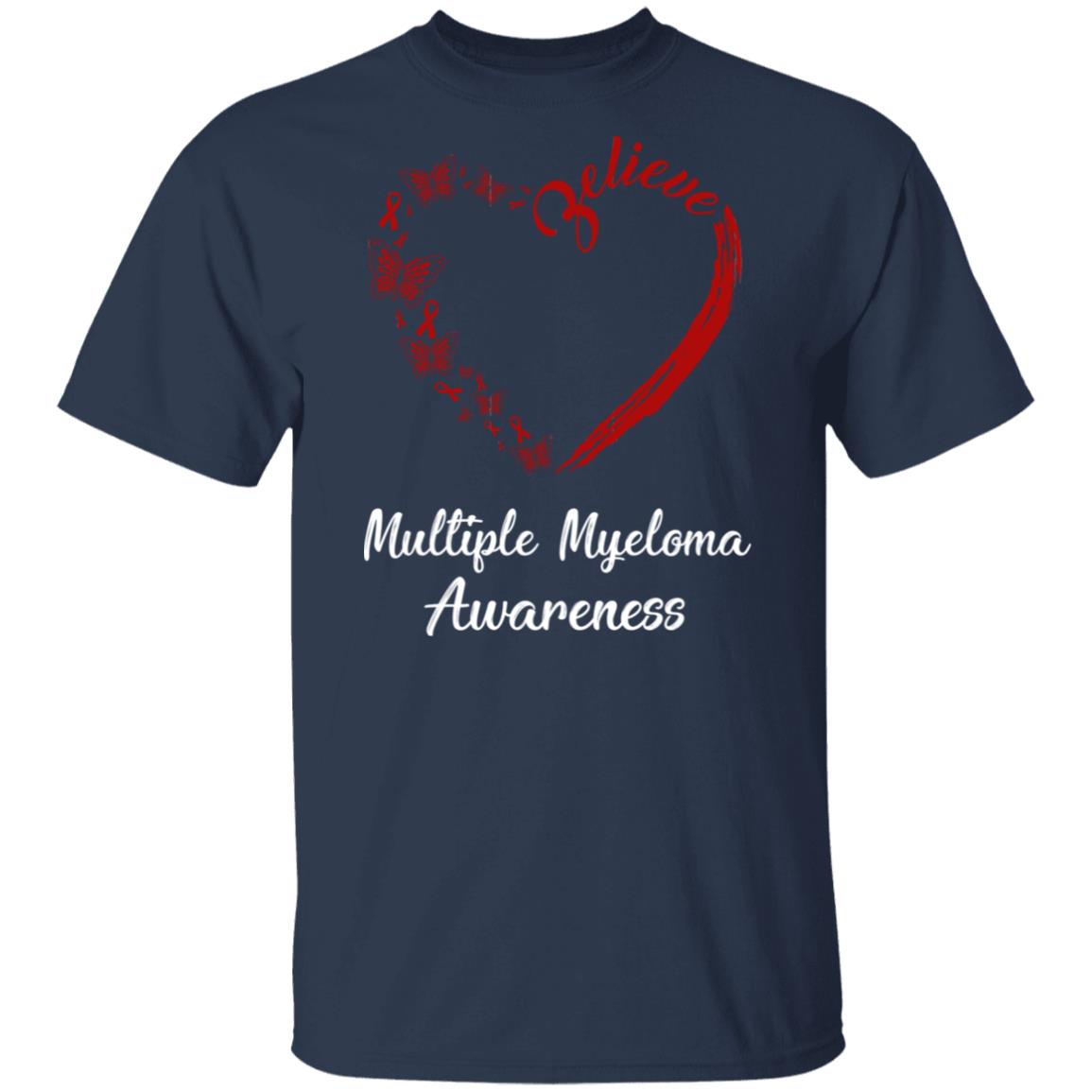 Butterfly Believe Multiple Myeloma Awareness Ribbon Gifts T-Shirt & Hoodie | Teecentury.com