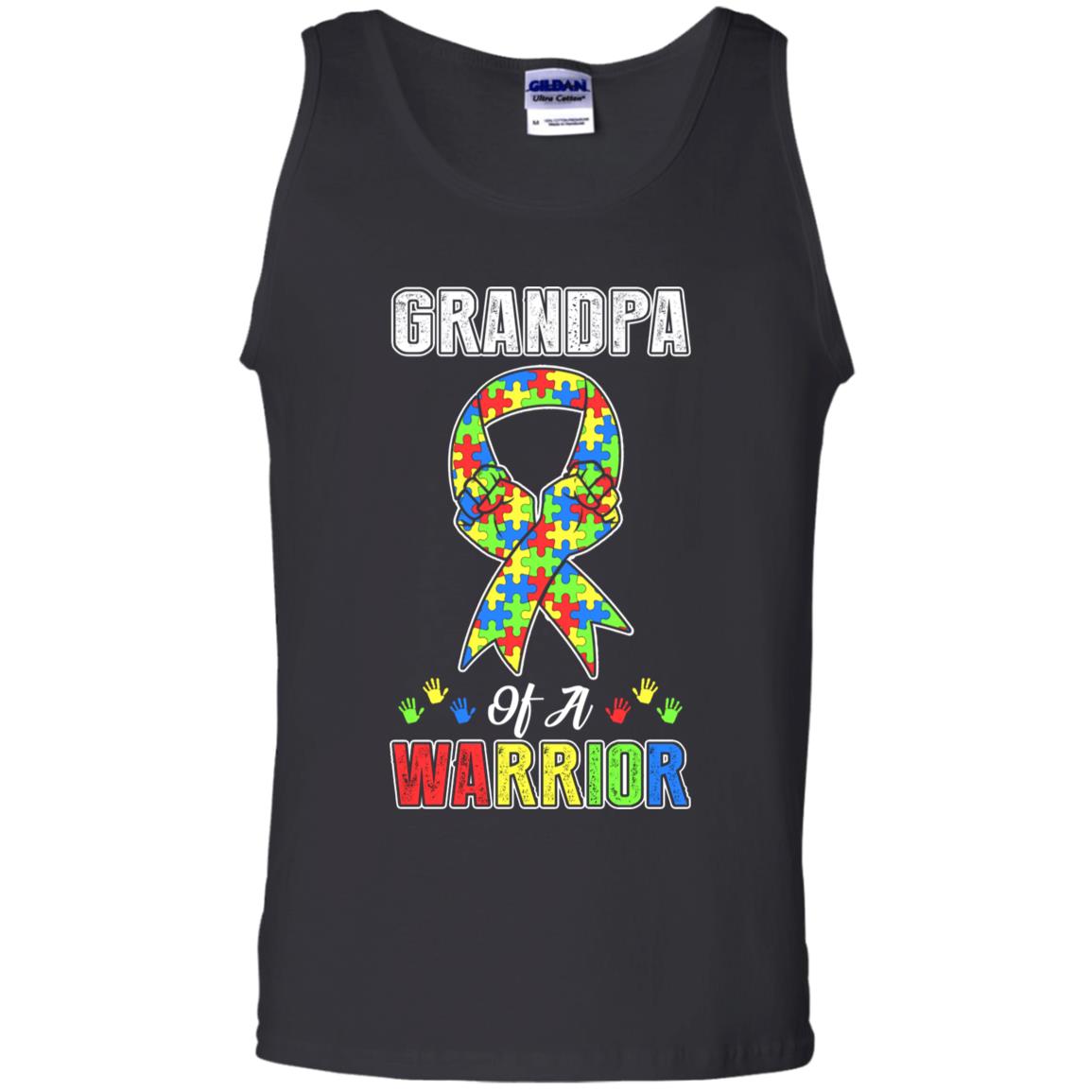 Grandpa Of A Warrior Support Autism Awareness Gift T-Shirt & Hoodie | Teecentury.com