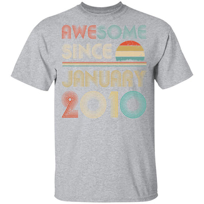 Awesome Since January 2010 Vintage 12th Birthday Gifts Youth Youth Shirt | Teecentury.com