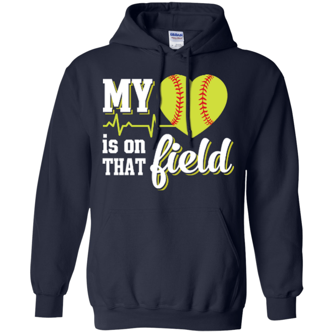 My Heart Is On That Field Softball T-Shirt & Hoodie | Teecentury.com