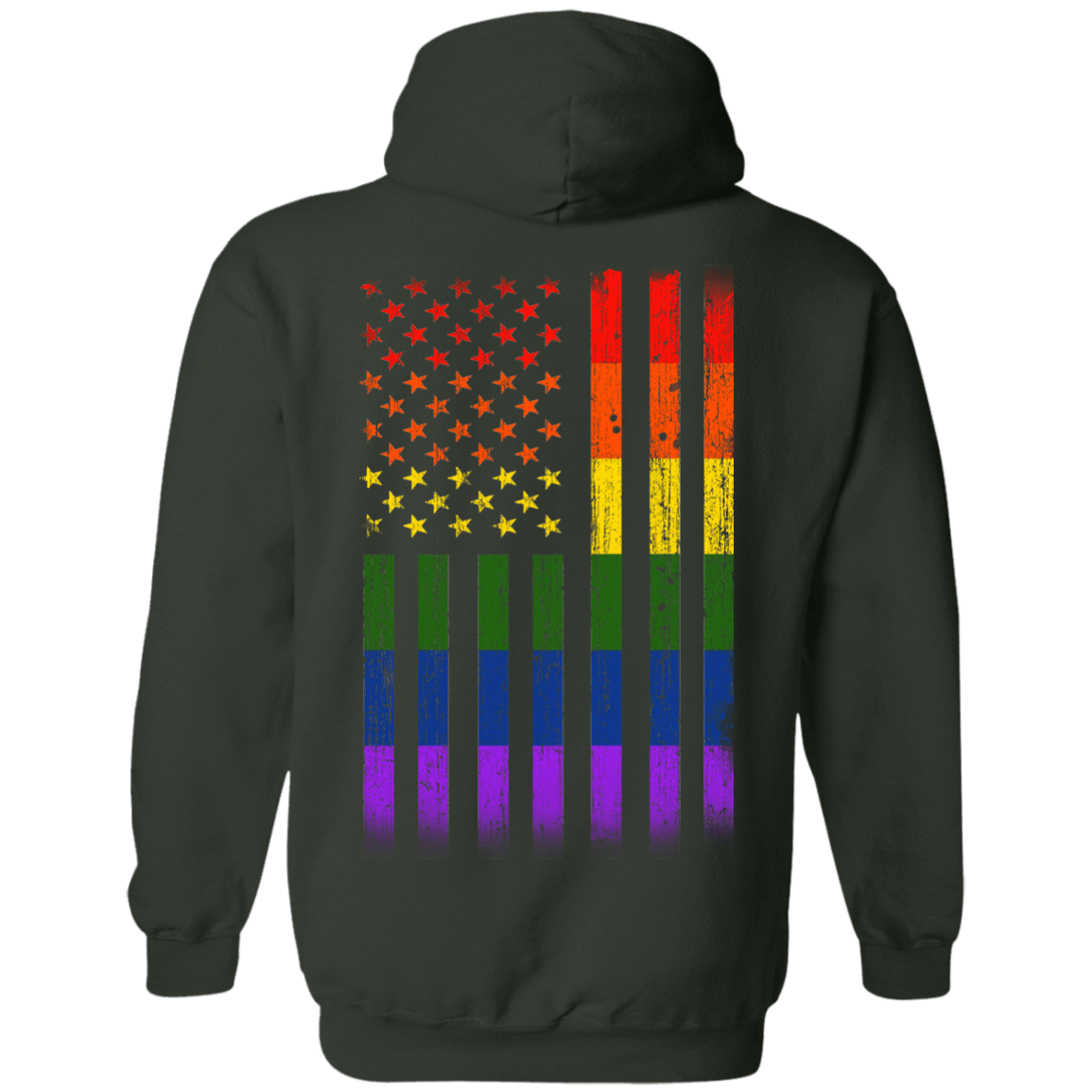 Rainbow Lesbian Gay Pride LGBT America Flag T-Shirt & Hoodie | Teecentury.com